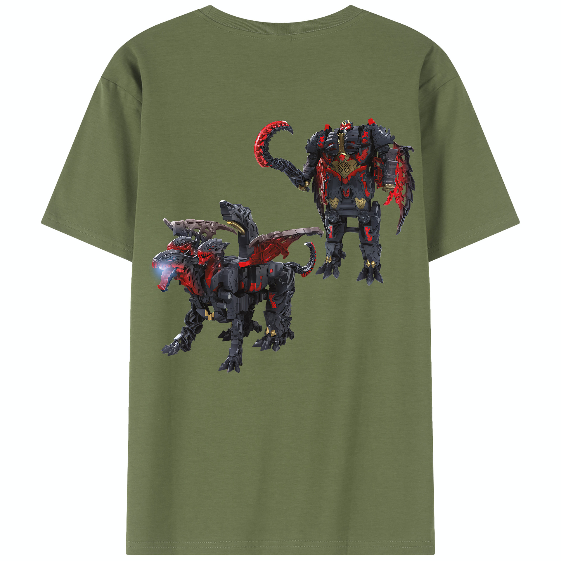（画像用） Transformers トランスフォーマー 綿100％半袖Tシャツ（背面プリント）